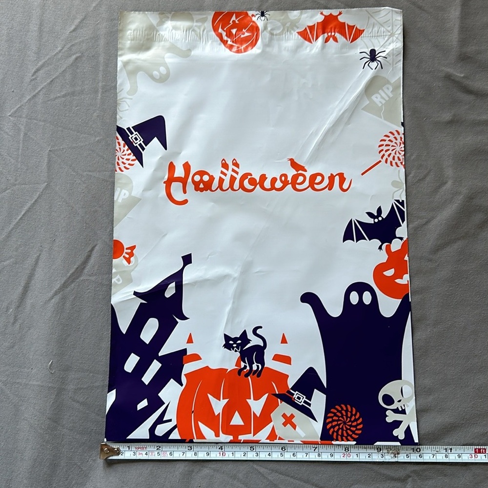 10 Halloween poly mailers 10x13 - plus mystery thank you cards & stickers